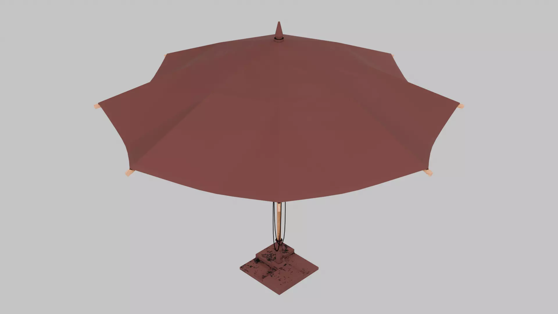 Outdoor Patio Market Umbrella Low-poly 3D model