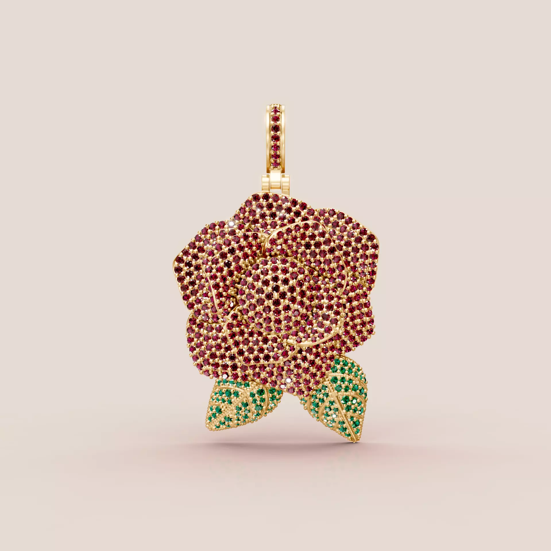 Rose Pendant 3D CAD Design 3D print model