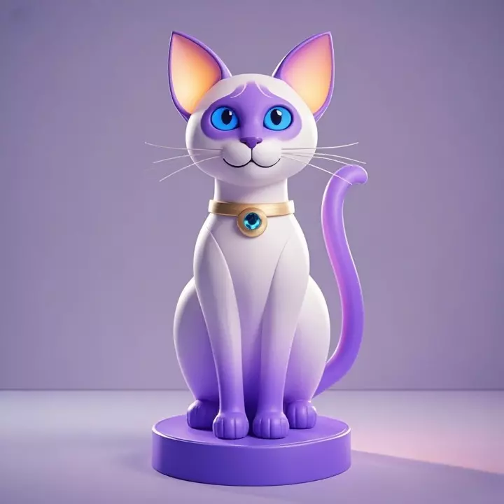 4448 Laughing Kitten 3D Printed Minimalist Style STL DND 3D print model