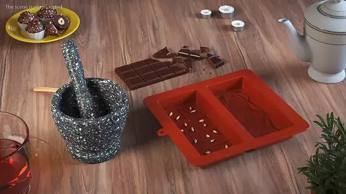 Chocolate Making with Sunflower Seeds 3D model 3