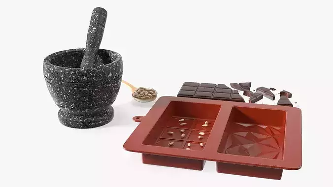Chocolate Making with Sunflower Seeds 3D model 6