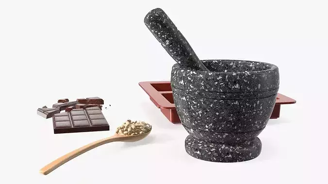 Chocolate Making with Sunflower Seeds 3D model 7