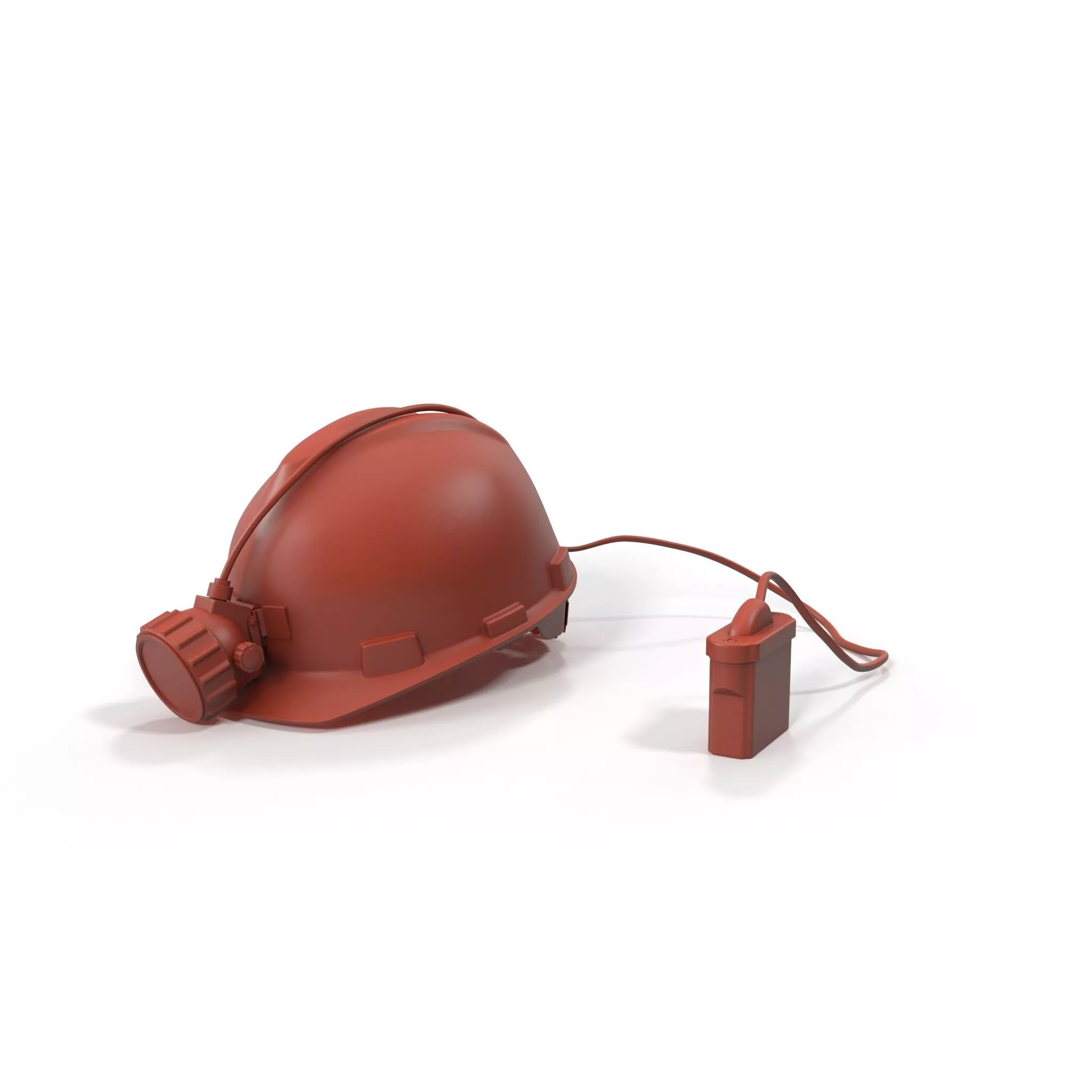 Miner Helmet with Lamp Dirty for 3D Print 3D print model