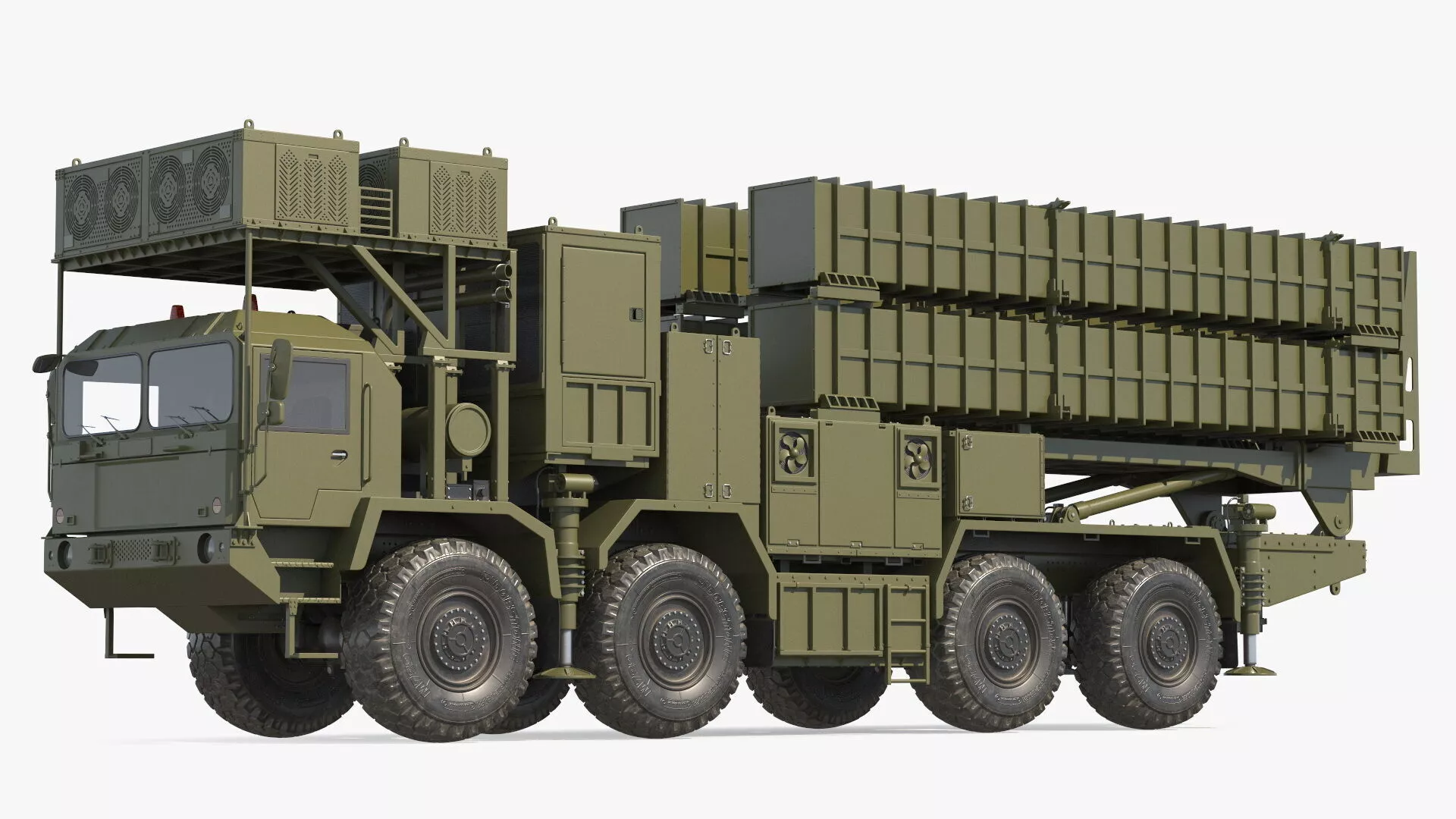 Self Propelled Air Defense Missile System Rigged 3D model