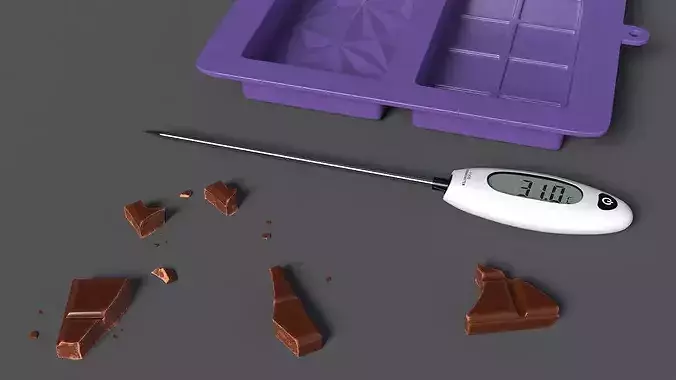 Chocolate Making Kit with Food Thermometer 3D model 6