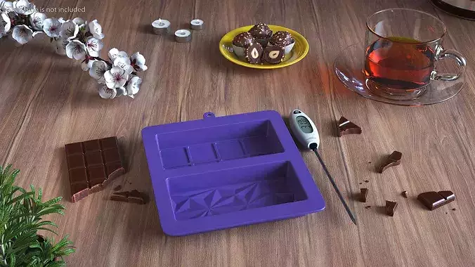Chocolate Making Kit with Food Thermometer 3D model 2