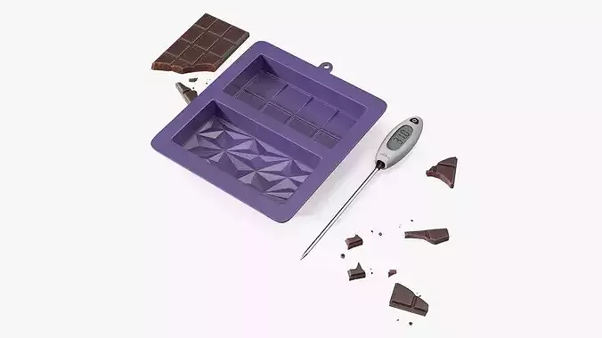 Chocolate Making Kit with Food Thermometer 3D model