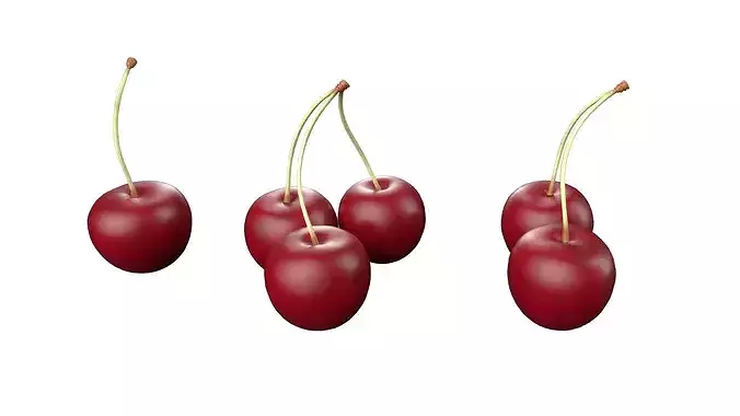 Fruit Berries Collection  Low-poly 3D model 4
