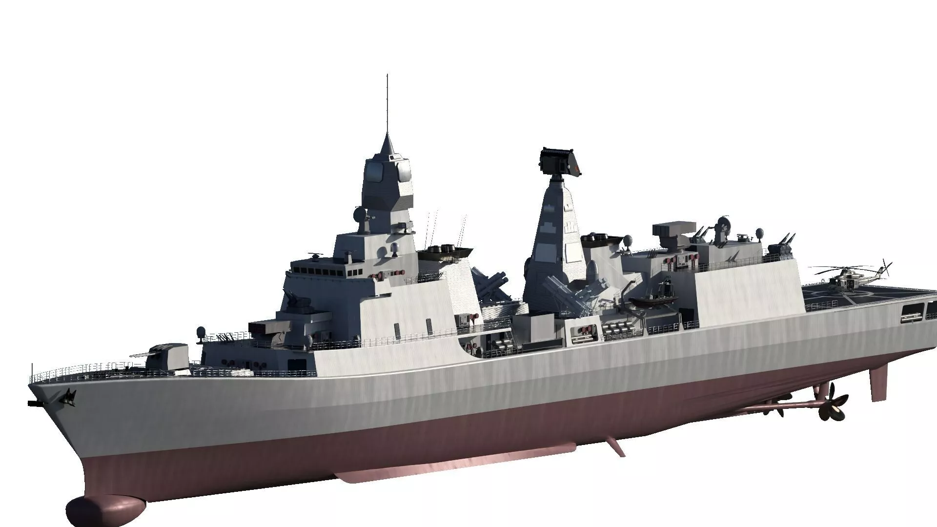 GREEK NAVY LARGE MODERN ADVANCED DESTROYER 3D model