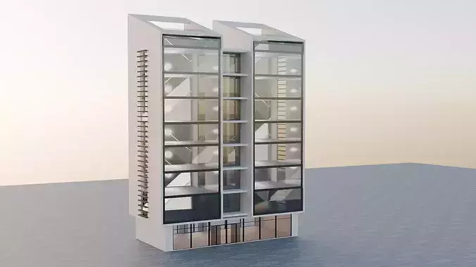 Original modern office building 3D model 4