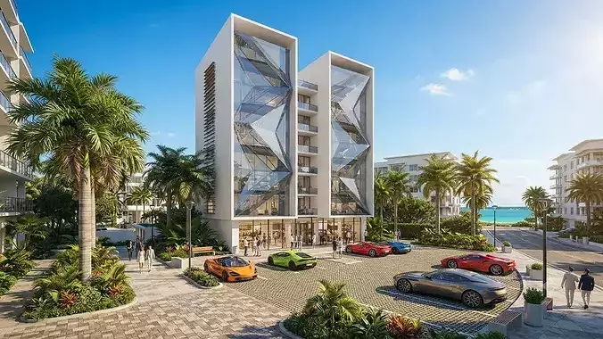 Original modern office building 3D model