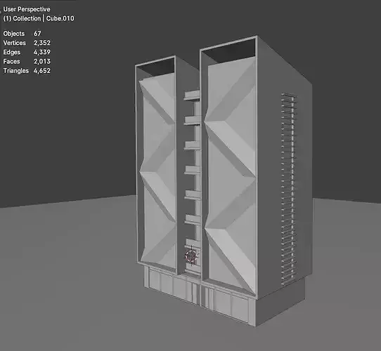 Original modern office building 3D model 2