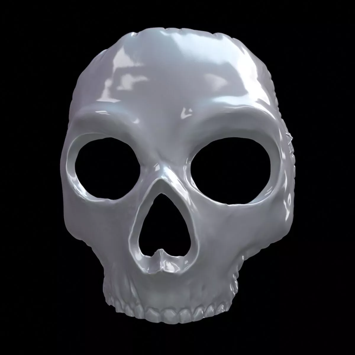 Bone White Skull Mask 3D Printable Model 3D print model