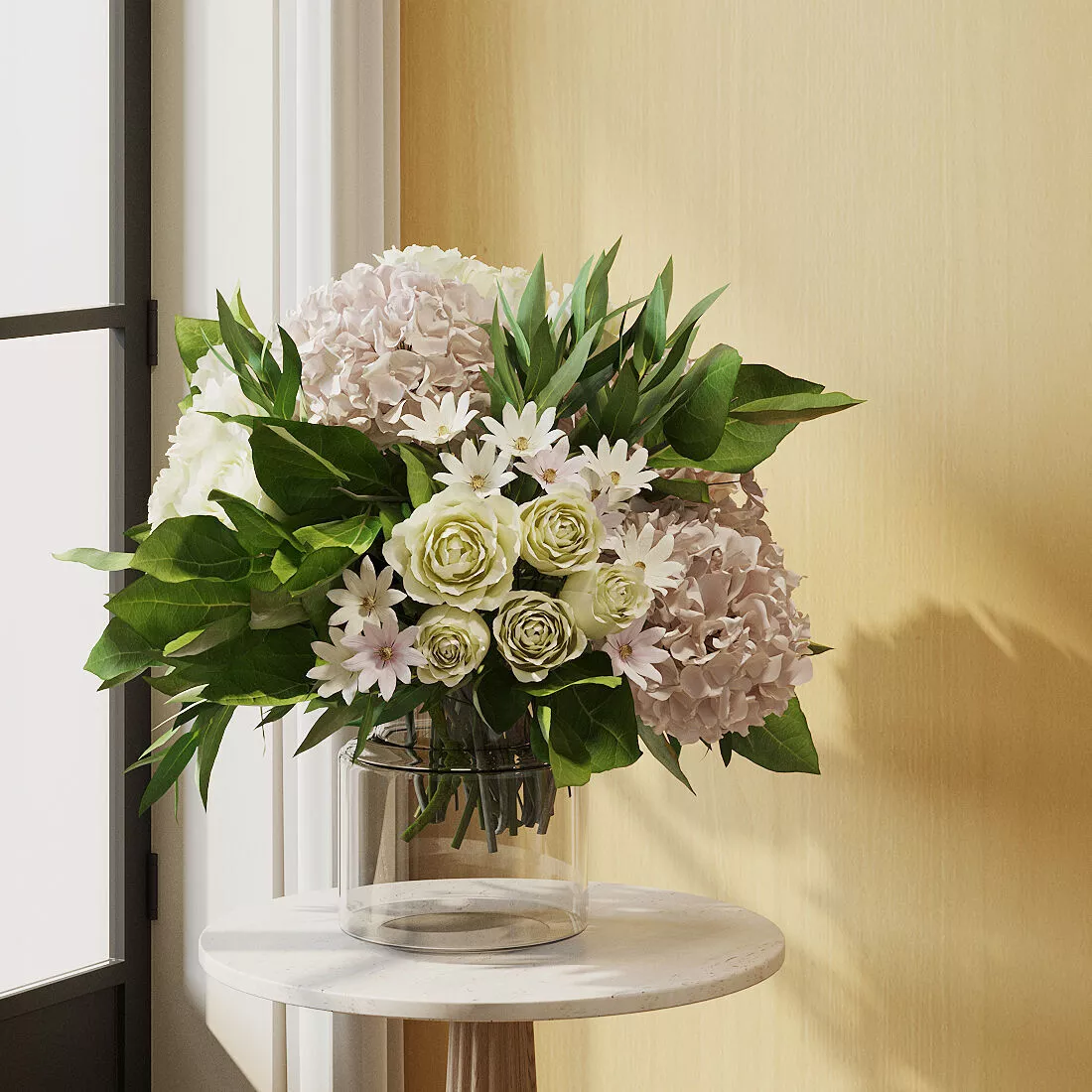 floral arrangement flower art fresh flowers orchid 3D model
