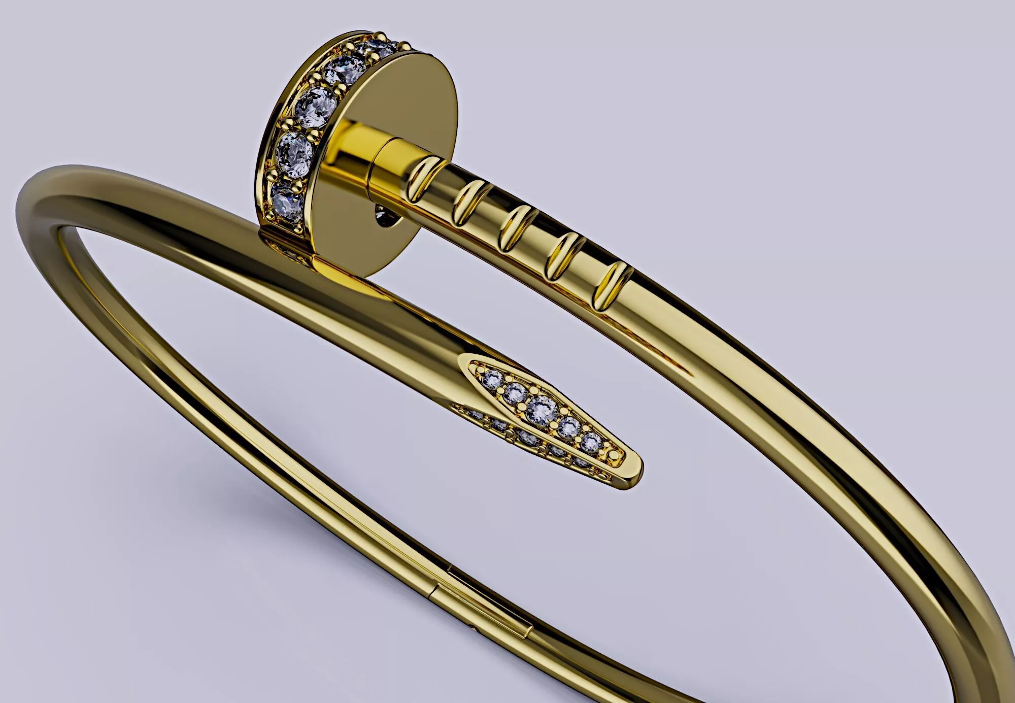 bracelet nail un clou De cartier Size 177mm 3D print ready N15 3D print model