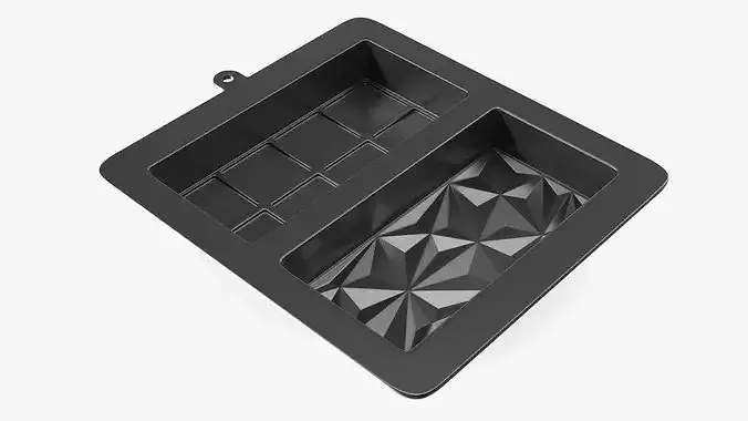 Chocolate Bar Mold Graphite 3D model 7