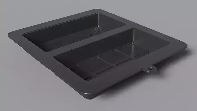 Chocolate Bar Mold Graphite 3D model 5