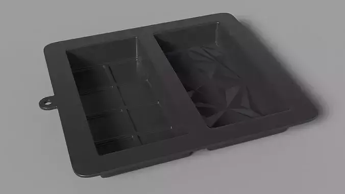 Chocolate Bar Mold Graphite 3D model 4