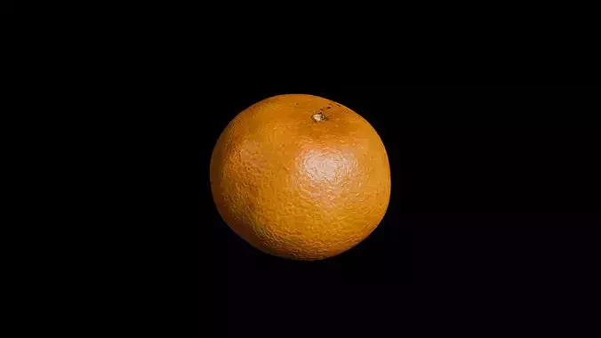 Tangerine Photorealistic 3D Scanned Citrus Fruit Asset Low-poly 3D model