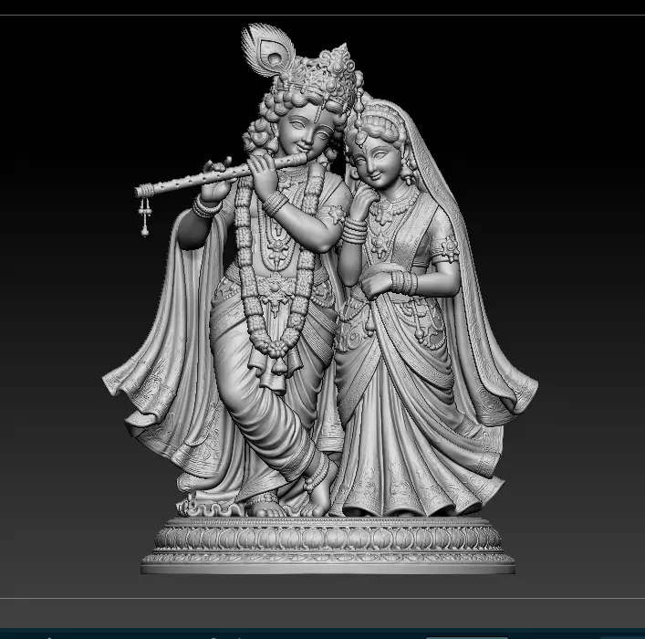 RADHA KRISHNA STATUE 3D print model