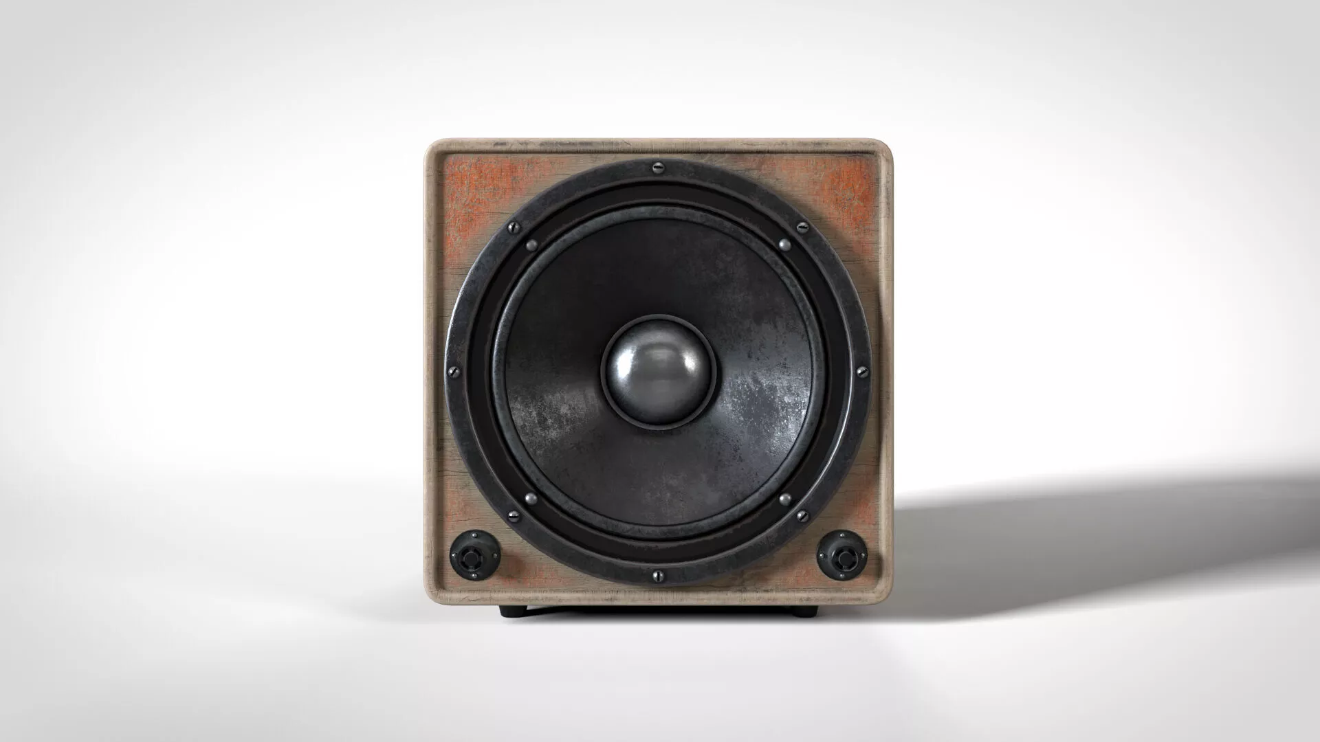 Old Audio Speaker PBR Low-poly 3D model