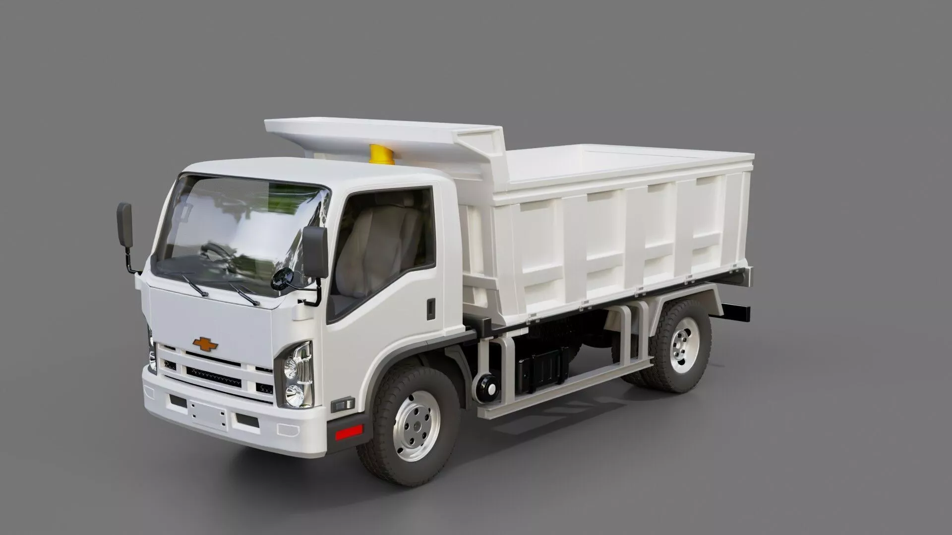 Chevrolet NQR Dump Truck Rigged 3D Model 3D model