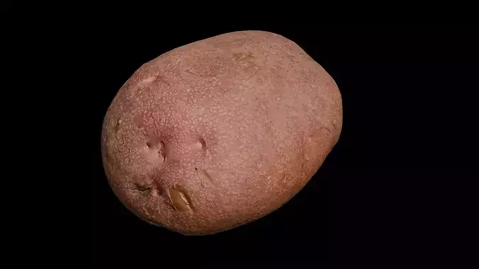 Red Potato Photorealistic 3D Scanned Vegetable Asset Low-poly 3D model