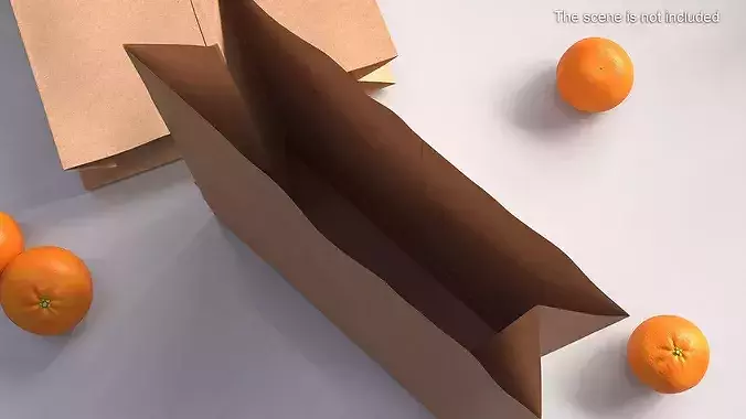 Paper Shopping Bag 3D model 3