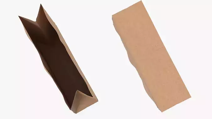 Paper Shopping Bag 3D model 5