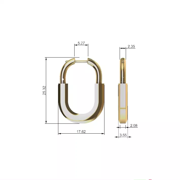 tiffany lock earing 3D print model