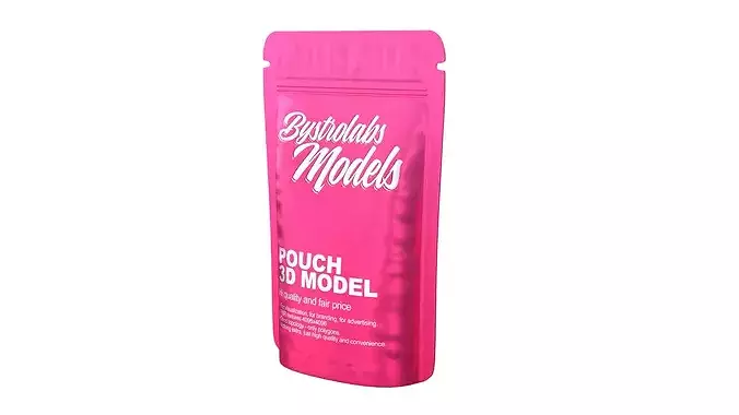 Stand-up Pouch Low-poly 3D model 3