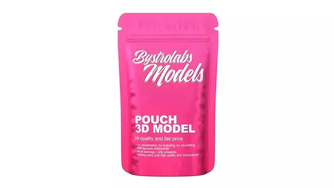 Stand-up Pouch Low-poly 3D model 2