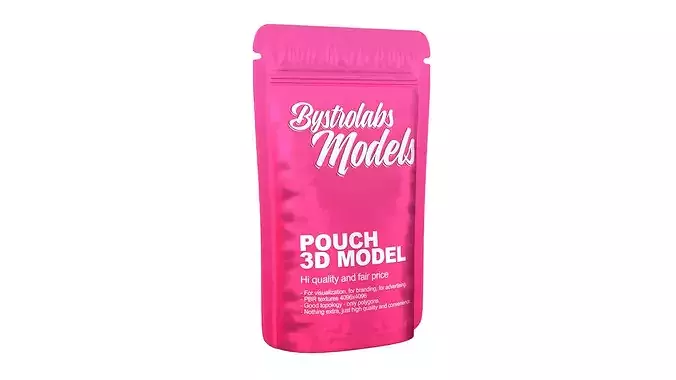 Stand-up Pouch Low-poly 3D model
