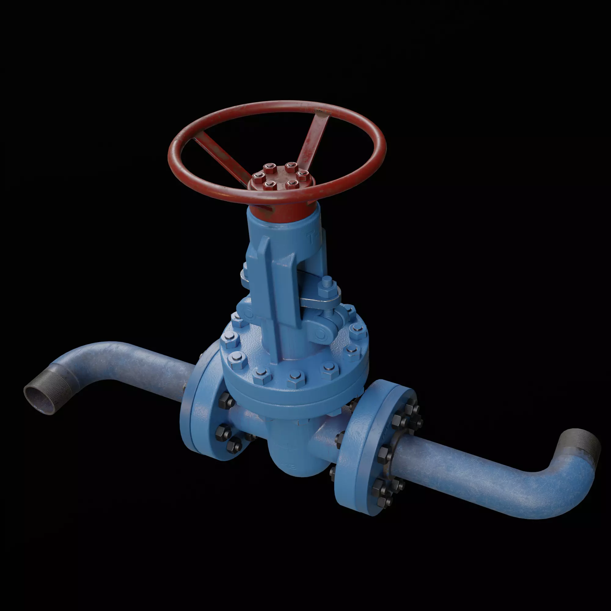 gate valve Low-poly 3D model