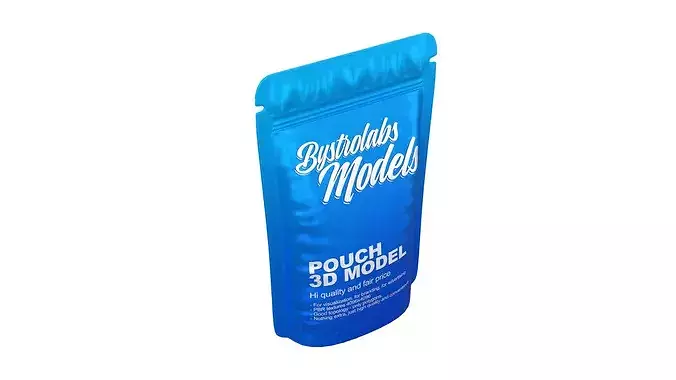Food pouch Low-poly 3D model 5