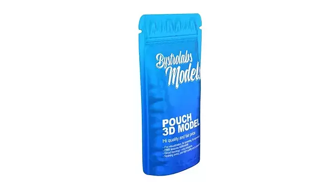 Food pouch Low-poly 3D model 6