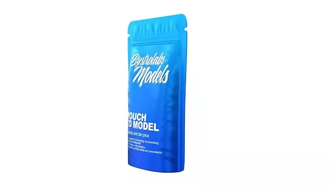 Food pouch Low-poly 3D model 4