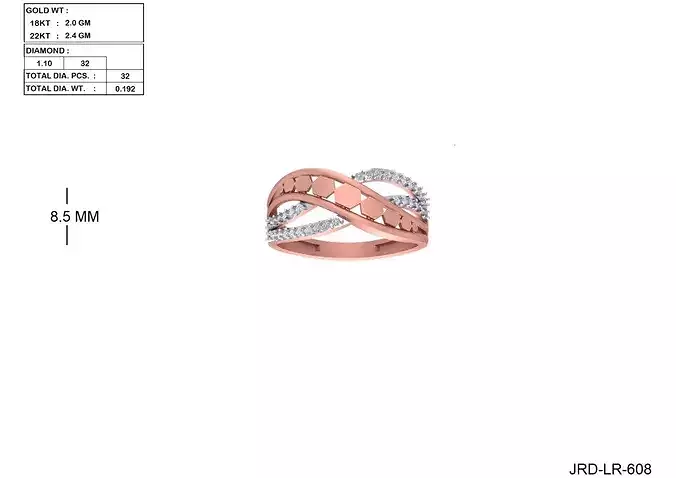 Ladies Ring Collection 120 Lightweight STL Files