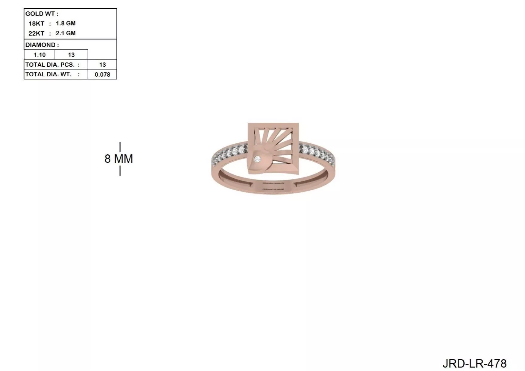 Ladies Ring Collection 120 Lightweight STL Files 3D print model