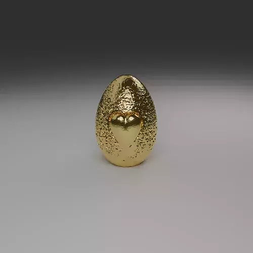 Decorative Textured Egg with Big Heart