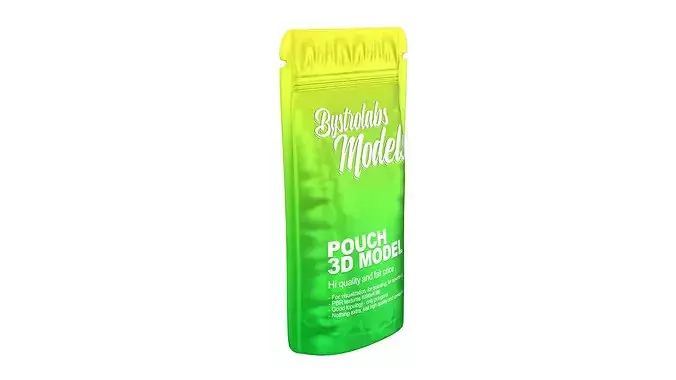 Plastic Pouch Low-poly 3D model 6