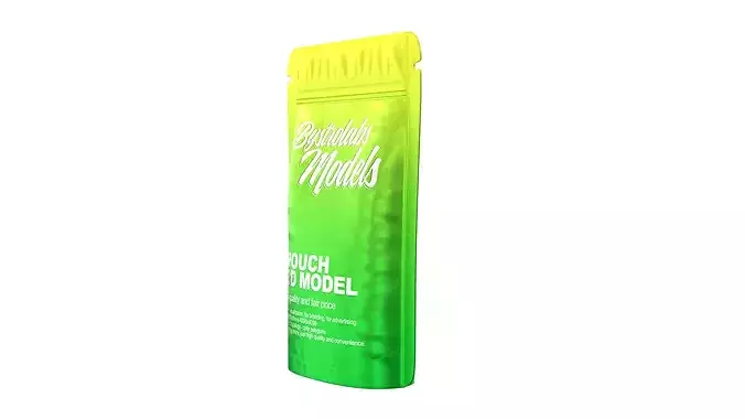 Plastic Pouch Low-poly 3D model 4