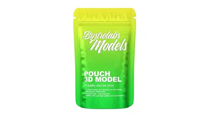 Plastic Pouch Low-poly 3D model 2