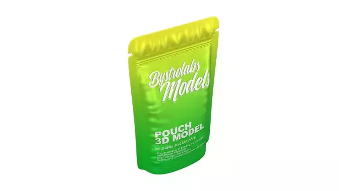 Plastic Pouch Low-poly 3D model 5