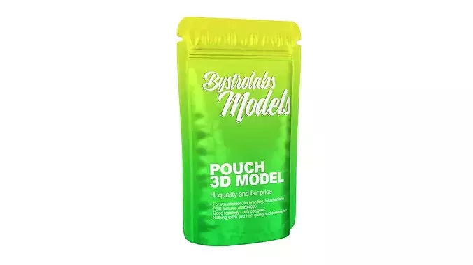 Plastic Pouch Low-poly 3D model