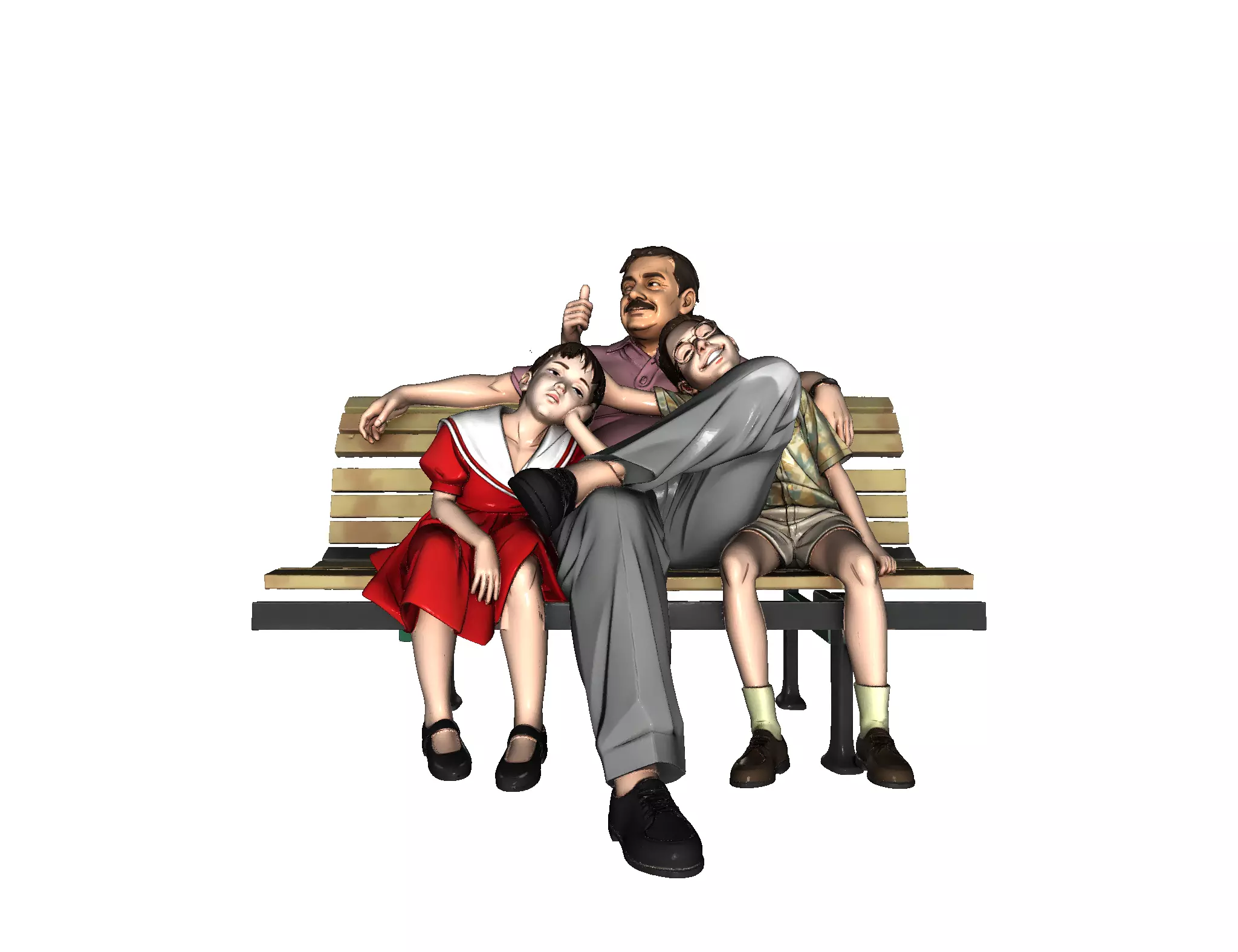 Family Sitting Park Chair 3D model
