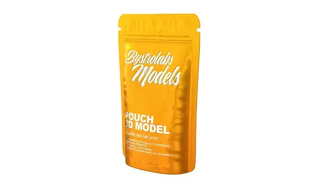 Pouch Low-poly 3D model 3