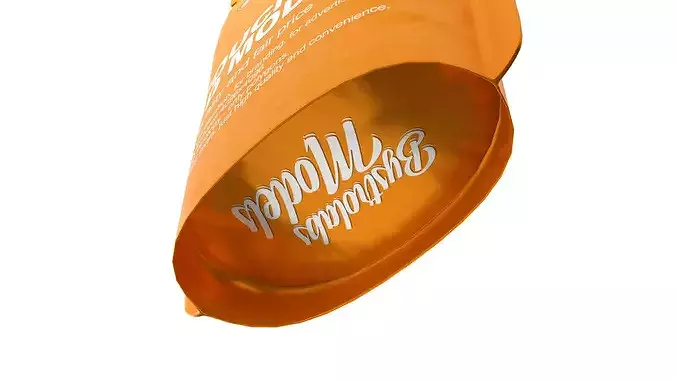 Pouch Low-poly 3D model 7