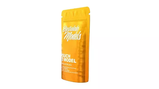 Pouch Low-poly 3D model 4