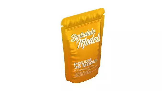 Pouch Low-poly 3D model 5
